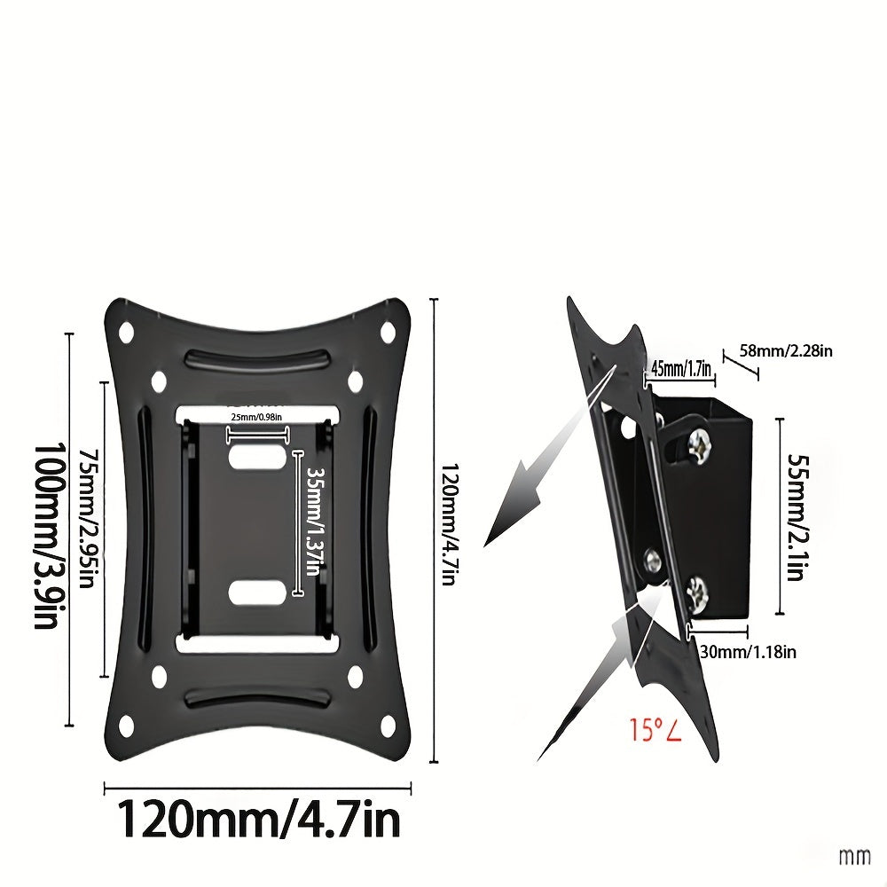 Wall Mount Bracket for LCD TVs 25.4-66.04cm Adjustable Tilt Up to 15°
