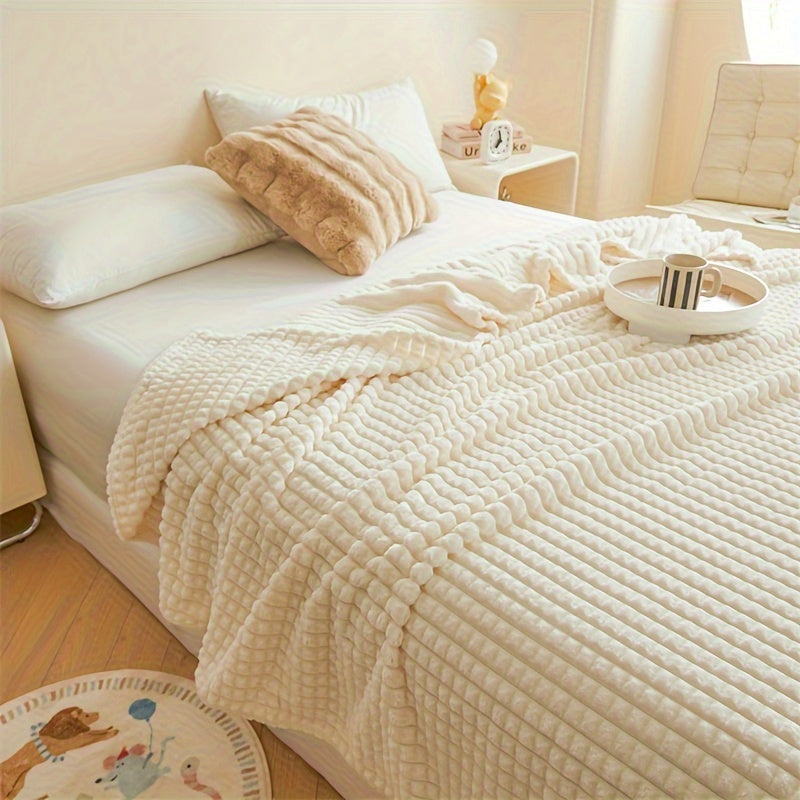 Yellow Ultra-Soft Plush Throw Blanket for Couch Bed Travel Cozy Comfort