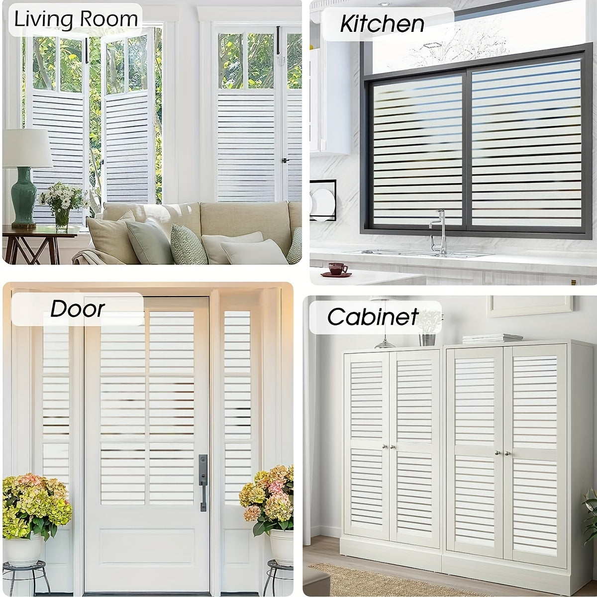 Frosted Glass Window Film for Privacy and Decoration Static Clings 17x78 Inches