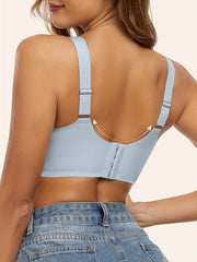 Sujetador inalámbrico de nylon para mujer con copas removibles, tirantes ajustables, transpirable, cómodo para yoga, pilates, fitness y correr