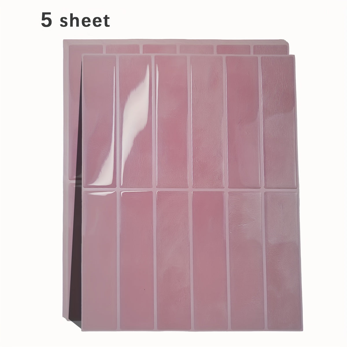 5Pcs 3D Self-Adhesive Wall Tiles Waterproof Heat-Resistant Bathroom Kitchen Backsplash