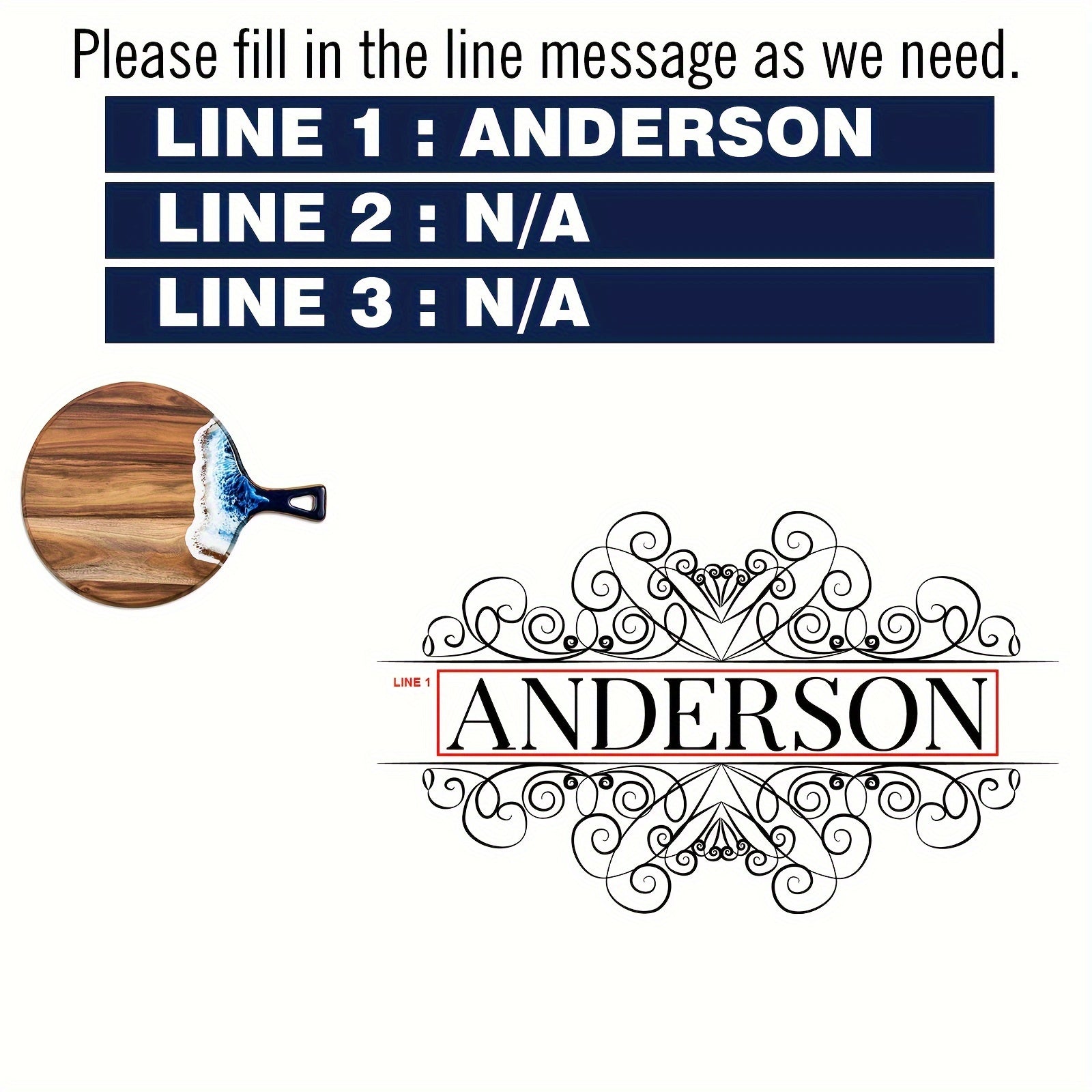 Round Custom Cheese Board with Handle, Personalized Charcuterie Board for Gifts