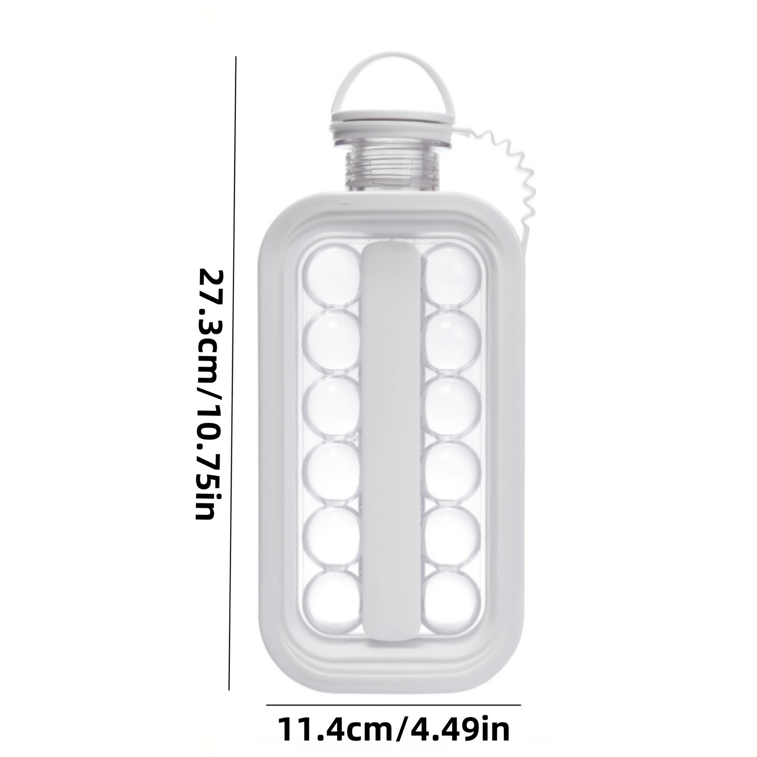 2-в-1 складная ледогенераторная бутылка с водой с кудрявыми и прямоугольными формами