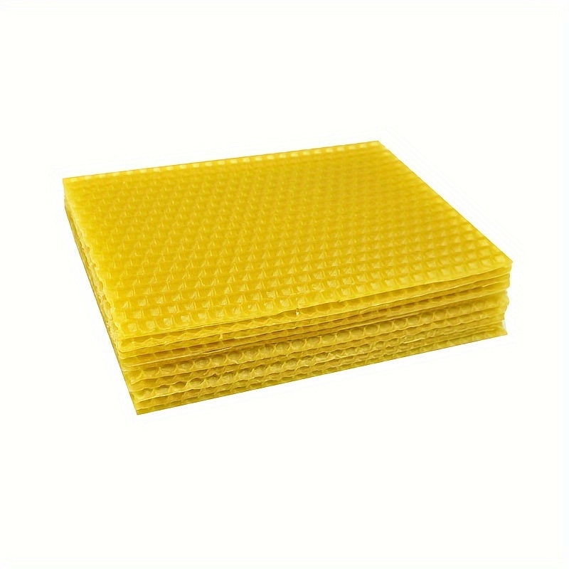 10 láminas de cera de abejas natural para colmenas, para apicultura, fabricación de velas y encerado de suelos