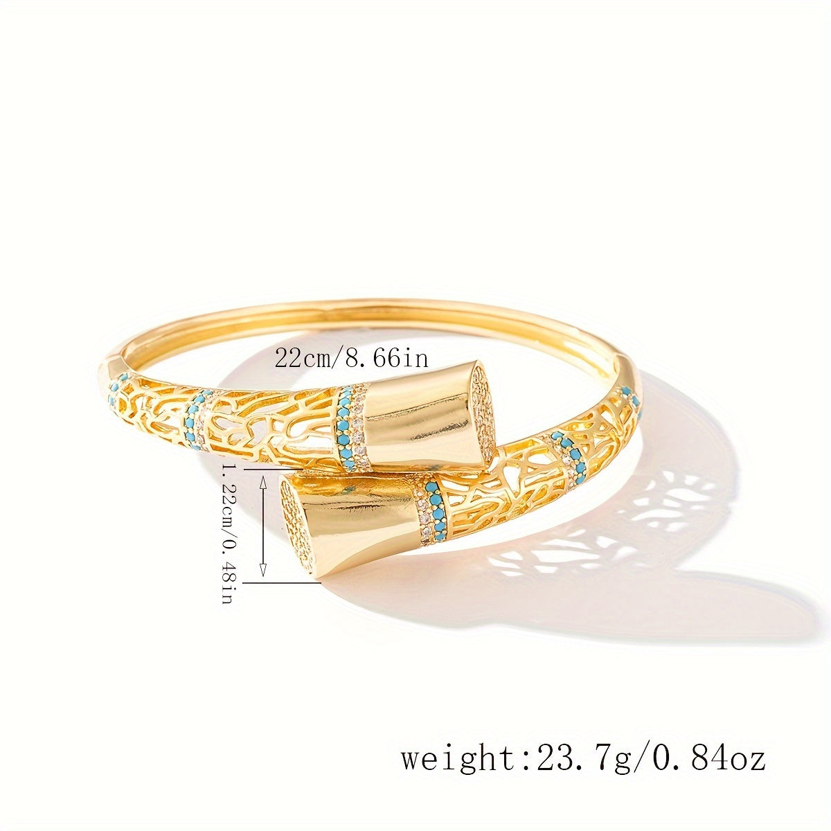 Vintage Bohemian Gold Irregular Bangle Bracelet for Women Trendy Hand Jewelry