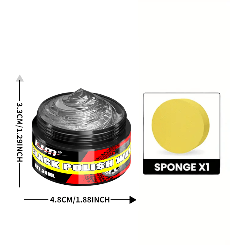 Plastic Car Repair Paste for Bumpers and Tires Black Gloss Finish