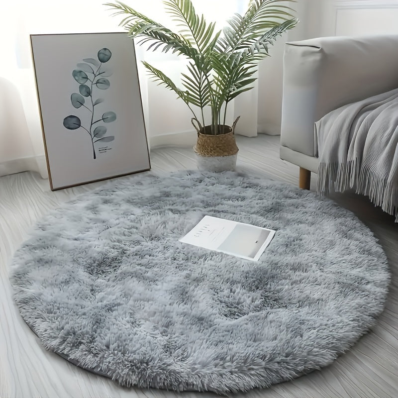 Plush Round Carpet Soft Stain-Resistant Slip-Resistant for Bedroom Living Room