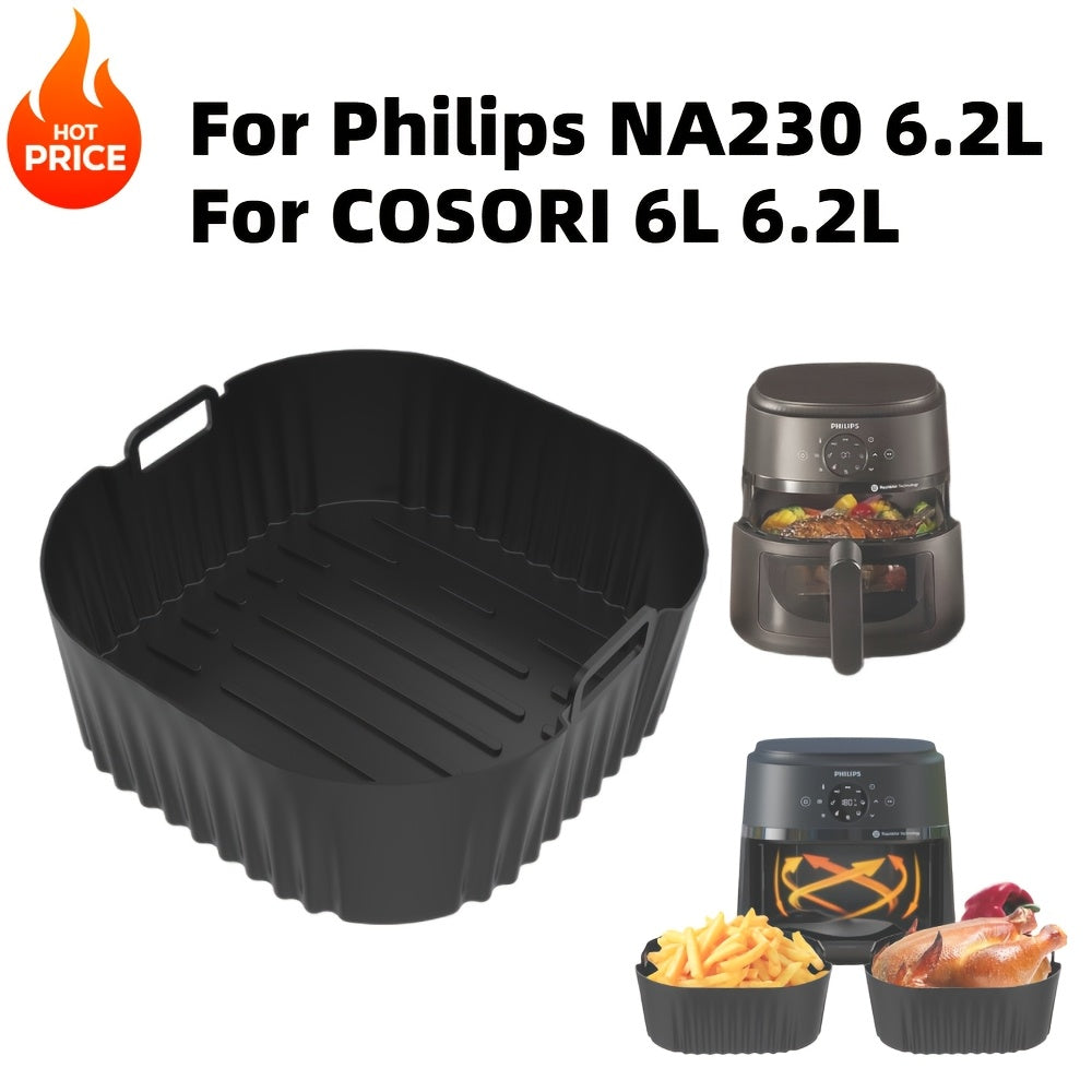 Kvadrat Silikonli Havo Qovurish uchun 23cm 6L 6.2L Havo Qovurish Ovensi Mikrotolqinli pech uchun xavfsiz, yopishmaydigan, chidamli