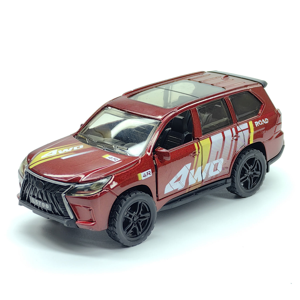 Green Alloy Off-Road Vehicle Toy Car with Opening Doors for Kids and Collectors