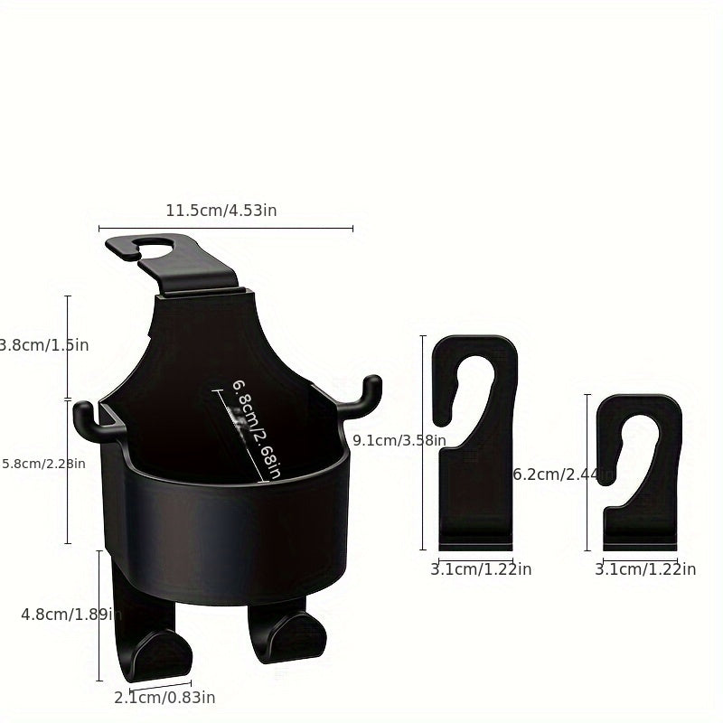 Universal avtomobil o'rindig'i uchun qulf, mustahkam ABS, suv idishi va kichik buyumlar uchun tashkil etuvchi