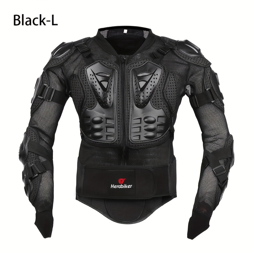 Men's Motorcycle Jacket Lightweight Breathable Polyamide Protective Armor Black Size M-XXXL