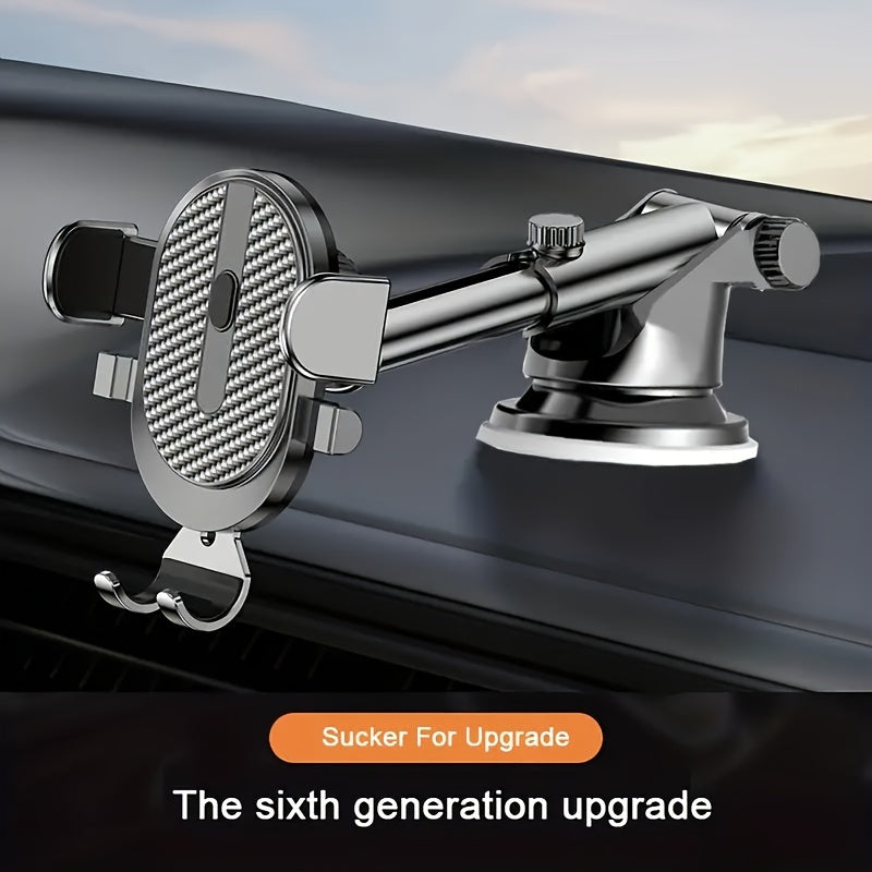 ABS Waterproof Car Phone Holder with Rotatable Dashboard Mount for Smartphones 10.16cm-17.78cm