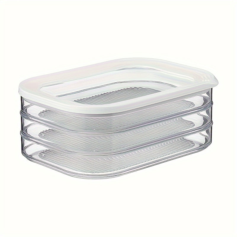 Contenedor de almacenamiento de plástico PET de 3 capas para embutidos, frutas y verduras