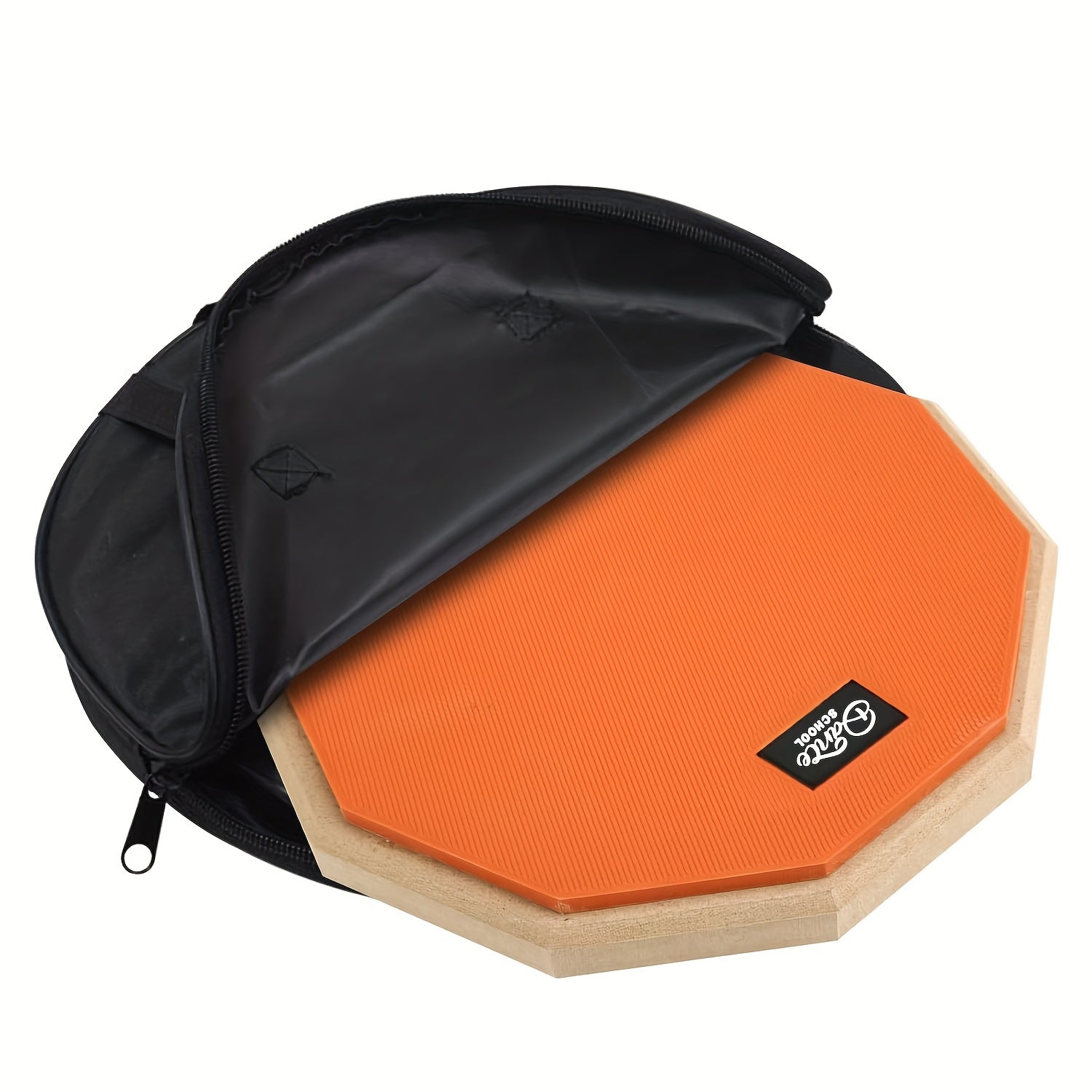 Silicone Practice Drum Pad Set 30.48 cm with Sticks in Gray Blue Orange