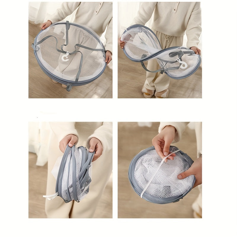 Foldable Hanging Sweater Drying Net with Anti-Deformation Basket for Shirts Socks Underwear