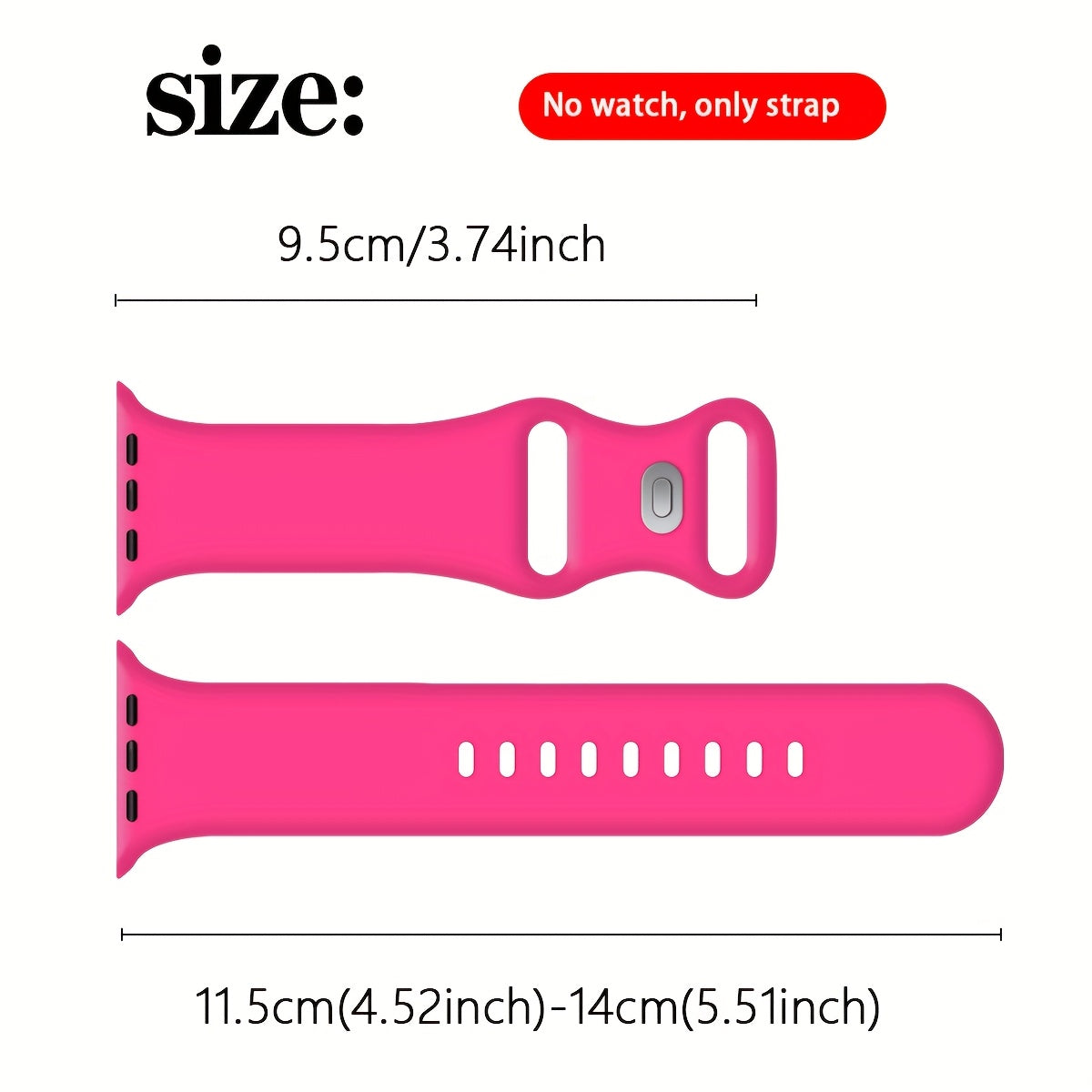 Waterproof Silicone Sport Watch Band with Floral Design for Apple Watch 38mm-49mm