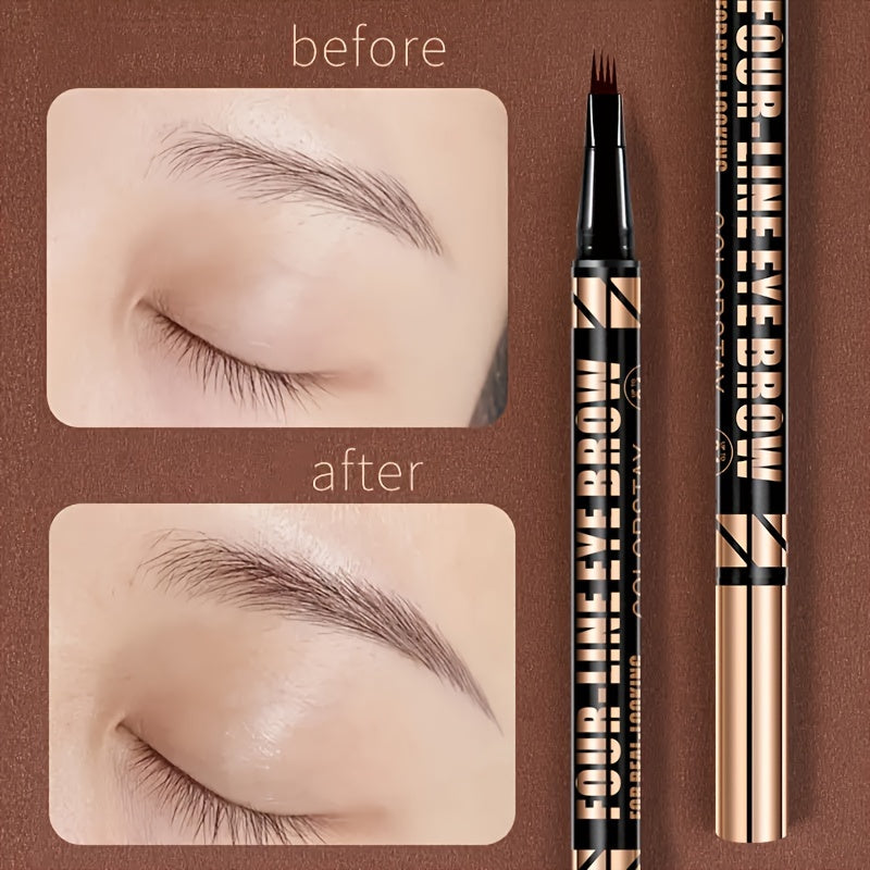 Women's Waterproof Eyebrow Pencil with Precise Tip, Long-Lasting, Black