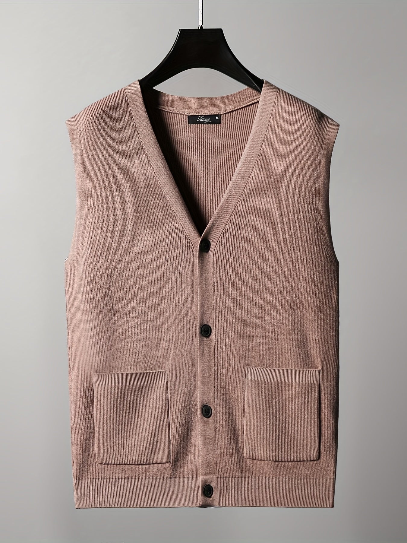 Men's Oversized Knitted Sweater Viscose Cardigan Vest for Autumn Winter