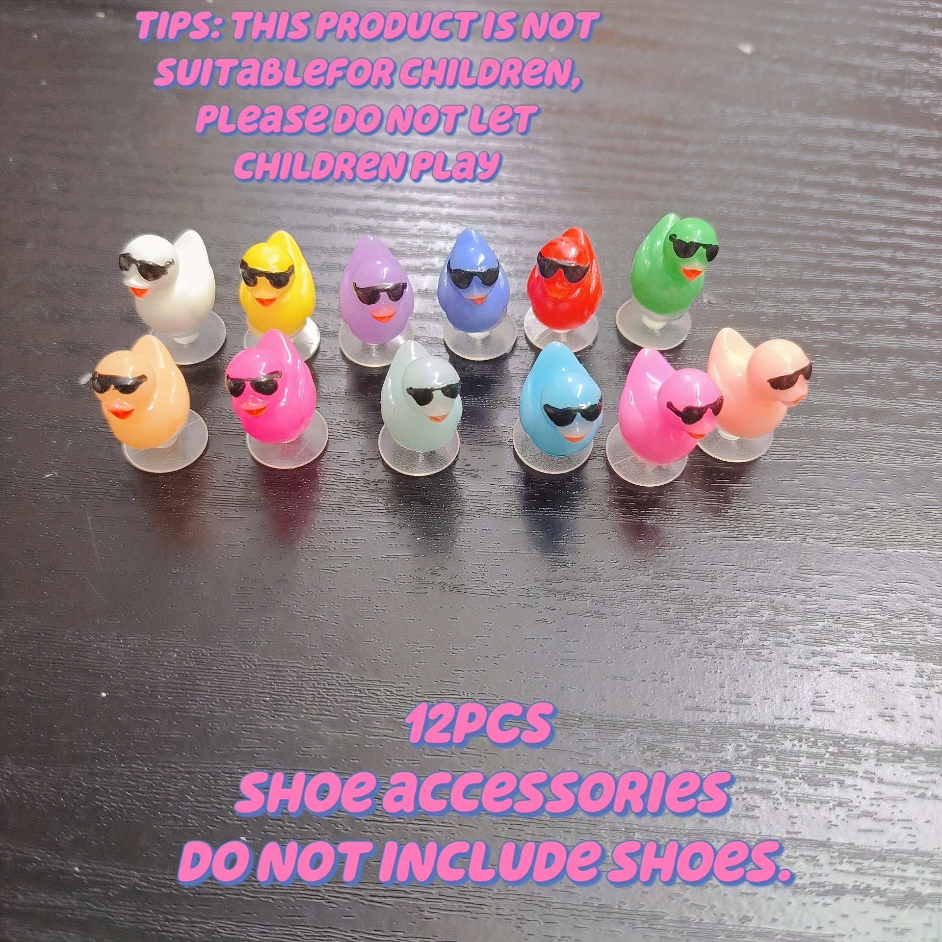 Kids Multicolor 3D Duck Shoe Accessory for Summer Beach Sandals