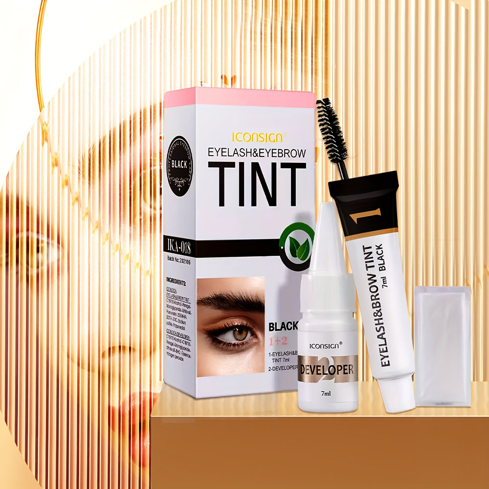 Women Eyebrow Dyeing Cream Semi Permanent Waterproof Sweat-Proof Lasts 4-6 Weeks