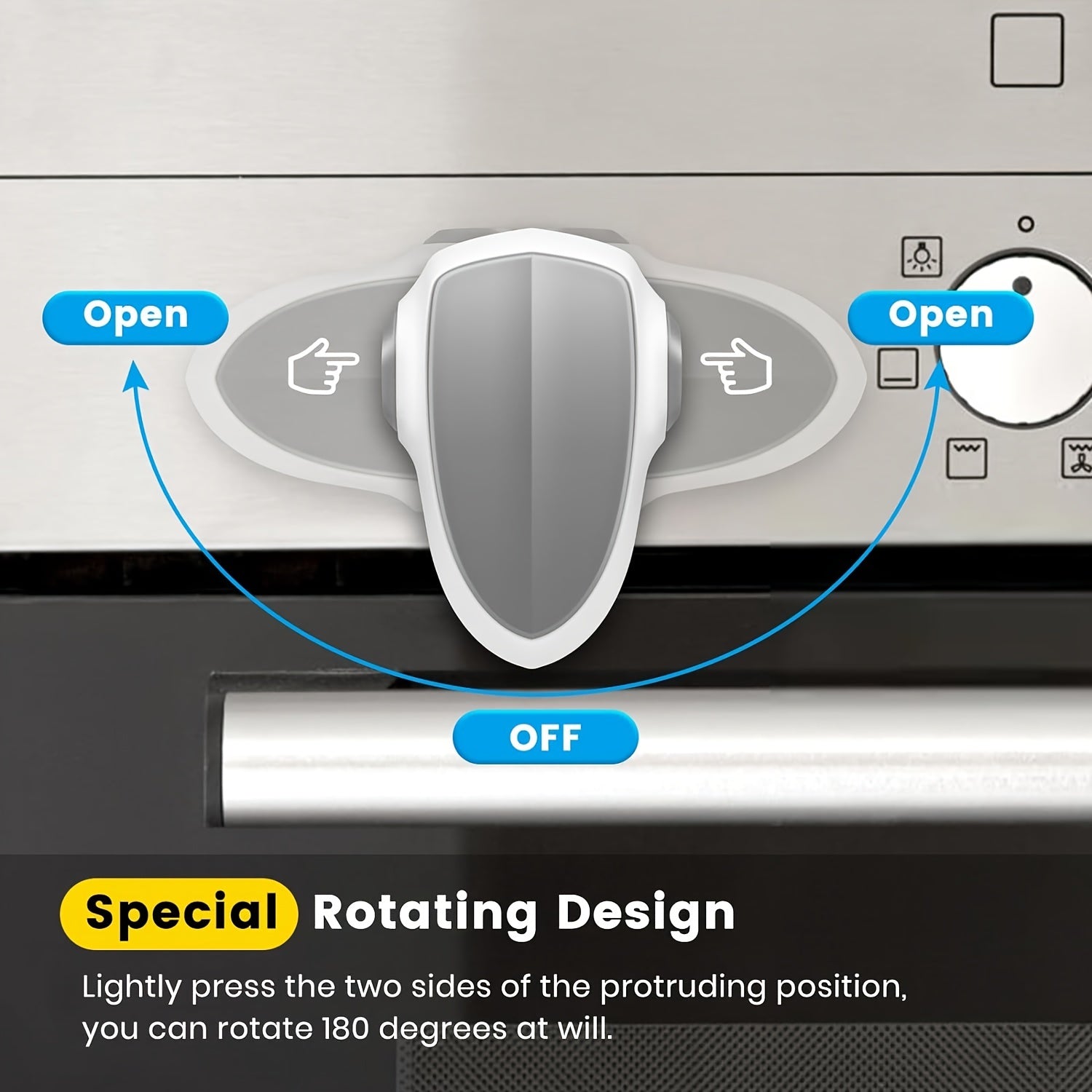 Safety Oven Lock Heat-Resistant Adhesive Child Safety Lock for Oven Doors