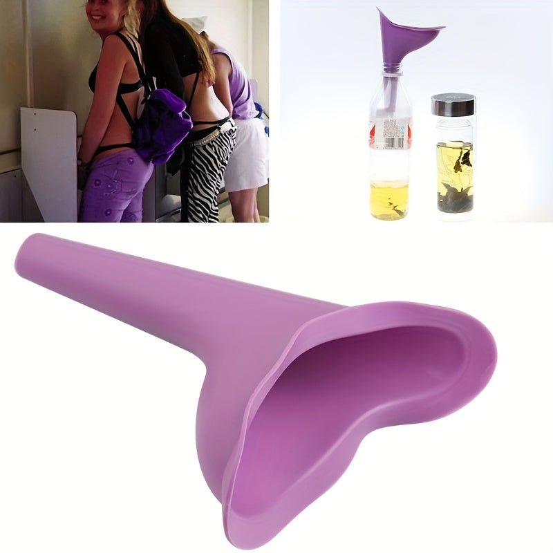 Women's Portable Emergency Urinal Purple Stand-Up Pee Device for Camping