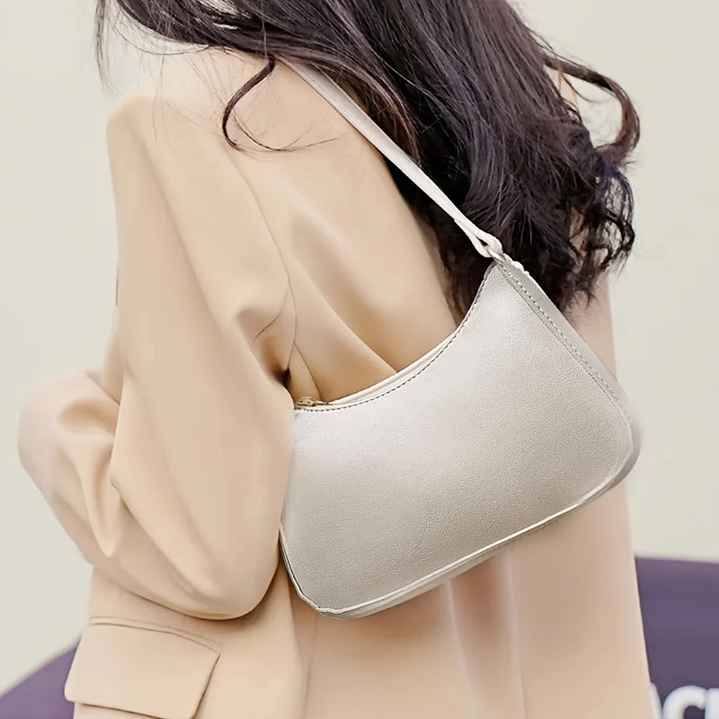 Women's Small Square Handbag Retro Solid Color PU Shoulder Bag Casual Crossbody in Black, Pink, or Green