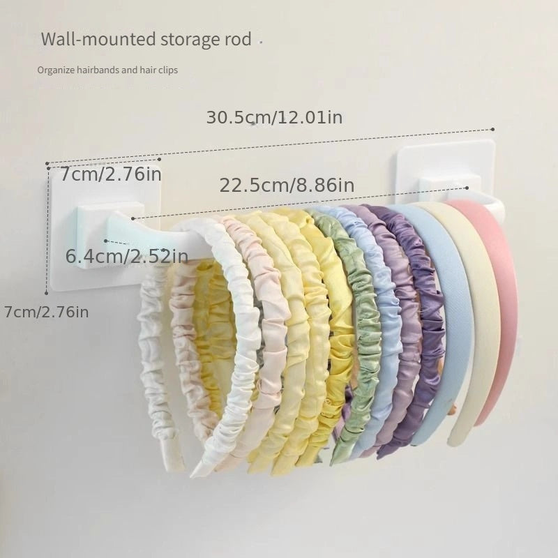 Ganchos de pared de plástico para abrigos, accesorios para el cabello y diademas, fáciles de instalar, ahorra espacio