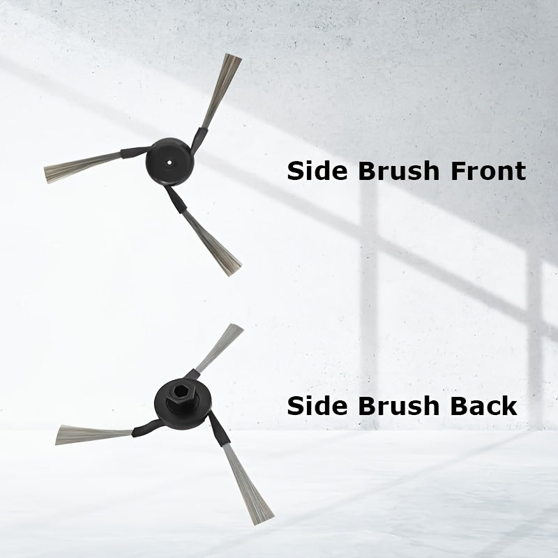 Комплект аксессуаров для робот-пылесоса Dreame X40 Ultra/L40 Ultra включает 1 основную щетку, 4 боковые щетки, 2 фильтра и запасные части для пластиковых и тканевых насадок для пола.