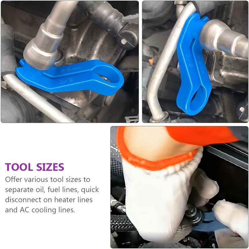 7-Piece Auto Fuel Line Disconnect Tool Set Transmission Oil Cooler Line Removal