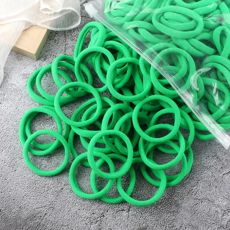 Women Basic Hair Bands 50pcs Elastic Solid Color Hair Accessories