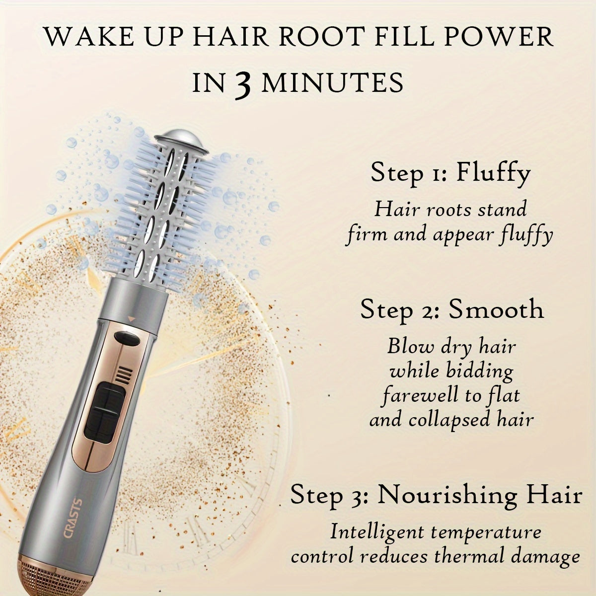 Secador de pelo con peine, plancha y rizador 2 en 1 según la regulación europea