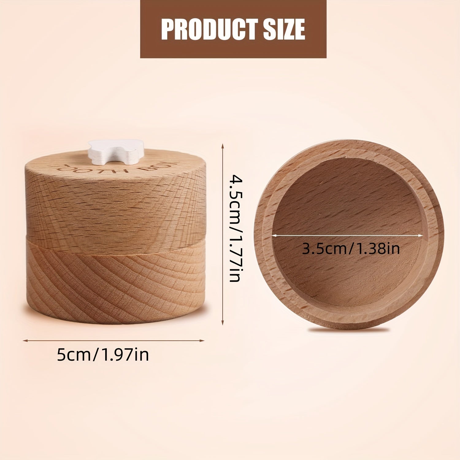 Caja de hada de madera para niños y niñas, guardián de recuerdos grabado en 3D