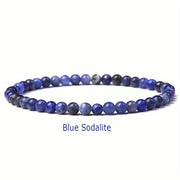 Set of 10 Boho Natural Stone Beaded Bracelets with Healing Crystals for Women