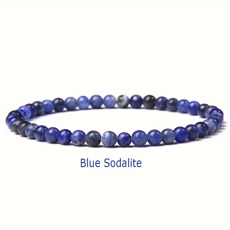 Set of 10 Boho Natural Stone Beaded Bracelets with Healing Crystals for Women