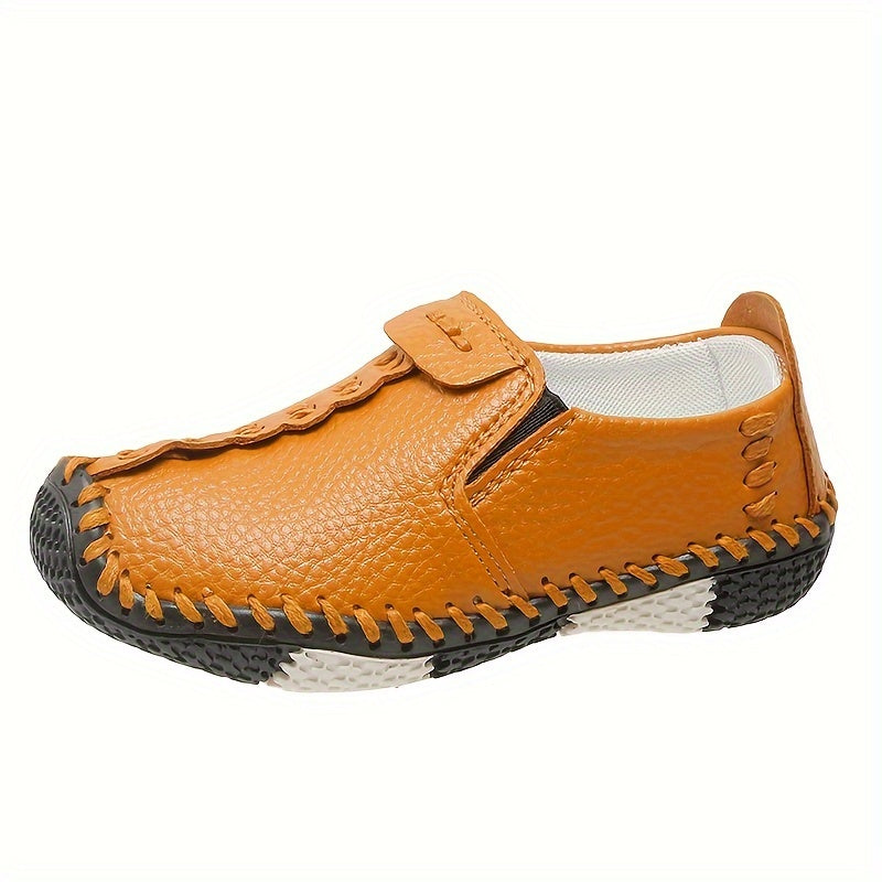 Boys Loafers Breathable Faux Leather Slip-On Casual Shoes for Spring and Autumn