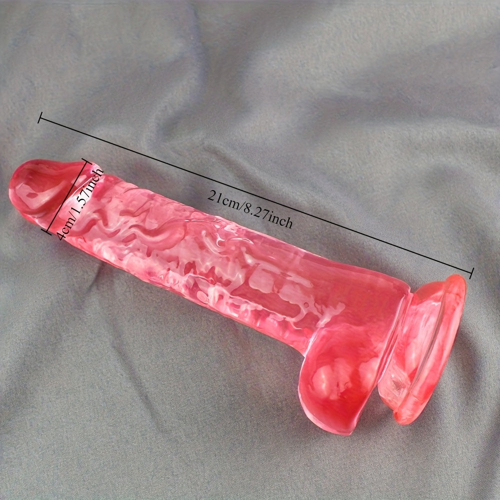 Realistik Silikon Dildo suyuqlik bilan Vaginal va Anal Stimulyatsiya uchun