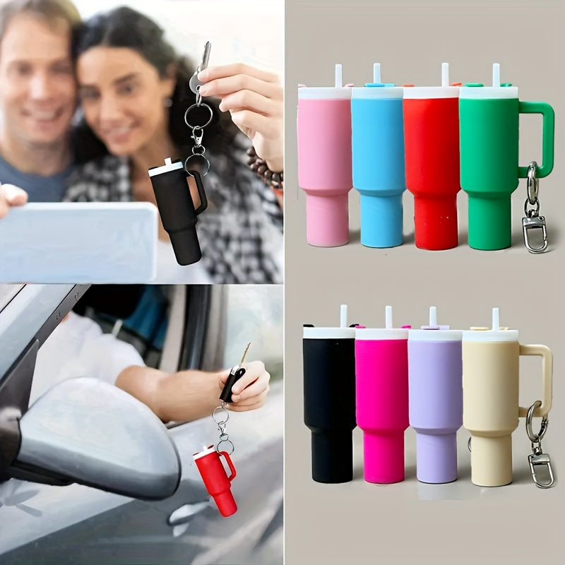 Mini Cup Keychain with Storage for Lipstick and Small Items, Cute Gift