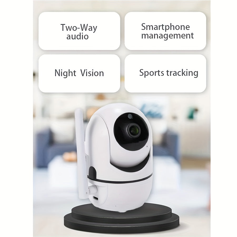 Smart WiFi Security Camera with 2-Way Audio Night Vision Pet Monitoring 1080p