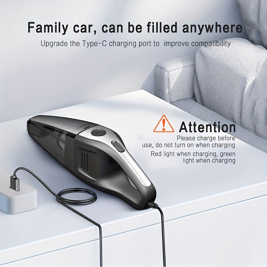 Handheld Car and Home Vacuum Cleaner Mini USB Rechargeable with Accessories