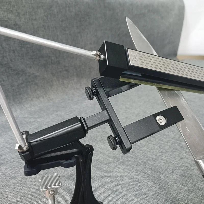 360° Flip Diamond Whetstone Knife Sharpener with Fixed Angle and Wooden Handle