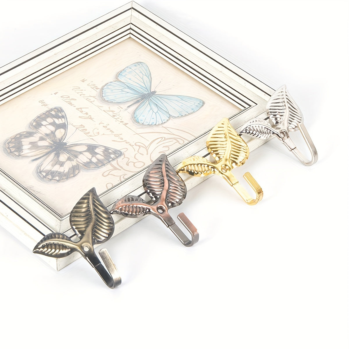 Набор из 2 современных минималистичных крючков для штор с золотым листом для гостиной и офиса