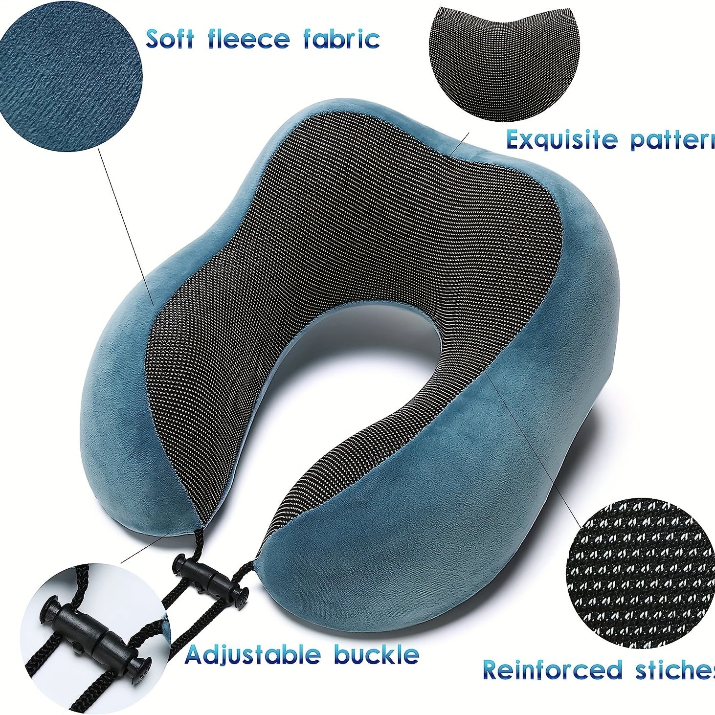 Memory Foam Neck Pillow for Travel and Bed Support Cervical Cushion