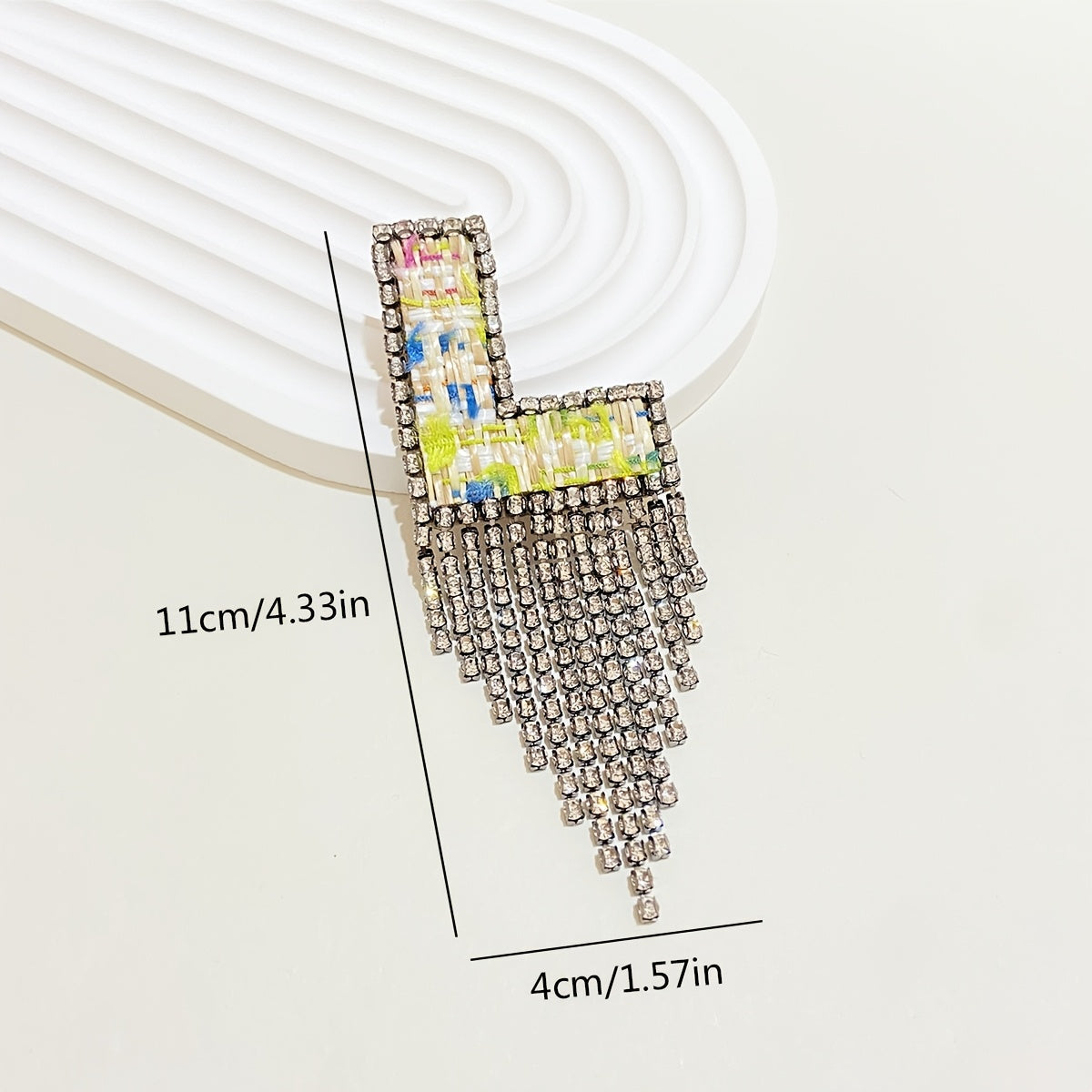 Women's Rhinestone Letter Brooch Irregular Woven Design Jewelry