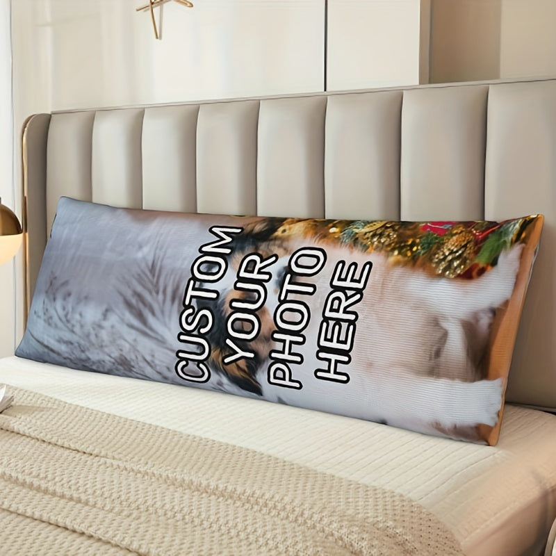 Personalized Plush Photo Pillowcase 50.8x137.16cm Double-Sided Home Decor Gift