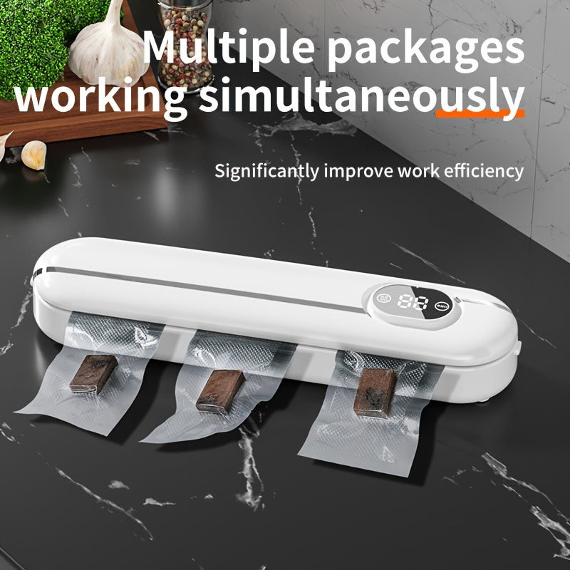 Автоматический вакуумный упаковщик для сохранения продуктов цифровой дисплей однокнопочное управление