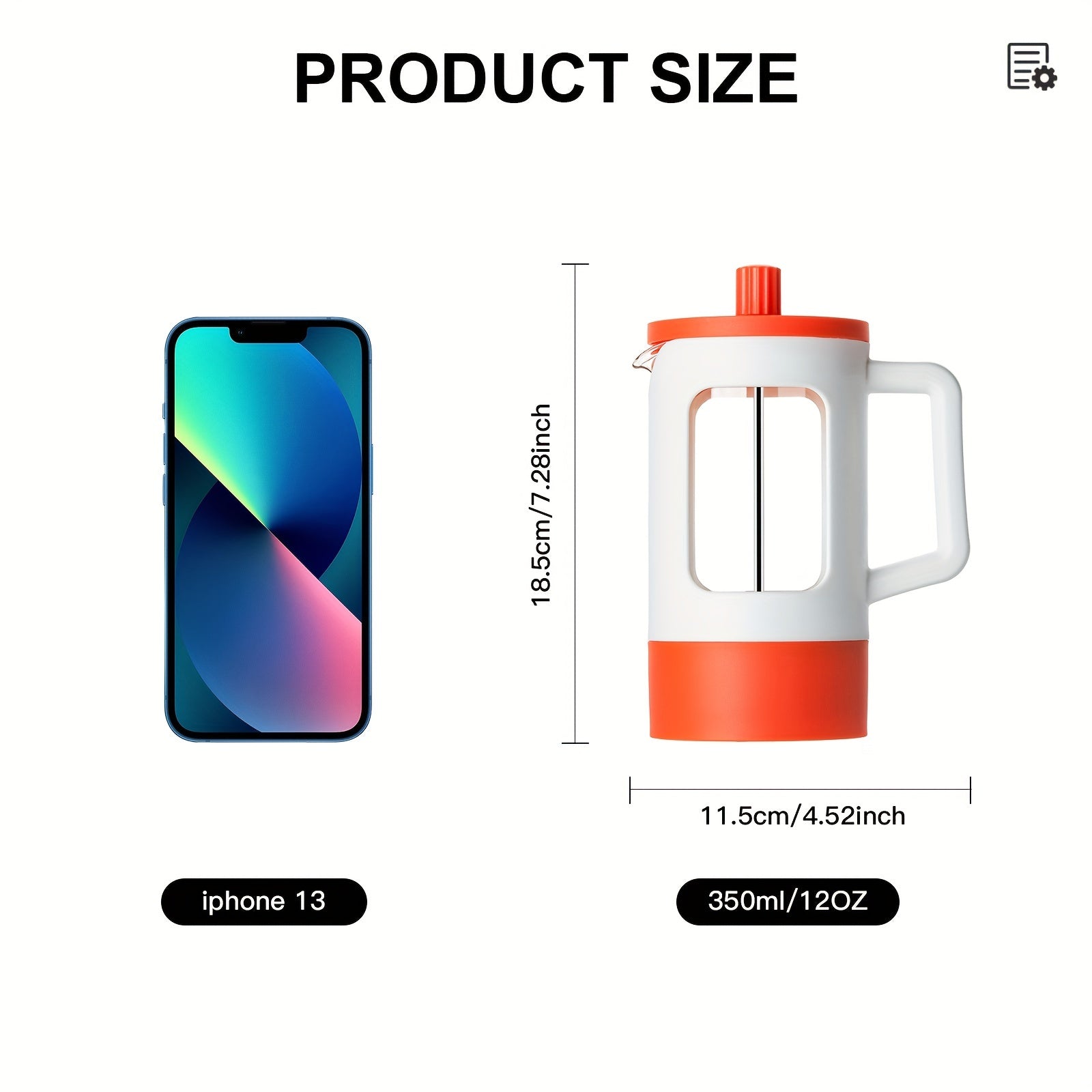 French Press Coffee Maker 350ml 600ml 1L Glass Stainless Steel Manual Brew