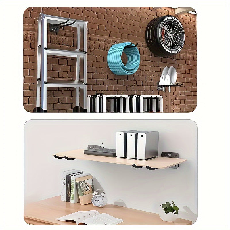Metal Wall Mount Tool Holder Unfinished Garage Garden Organizer Hooks