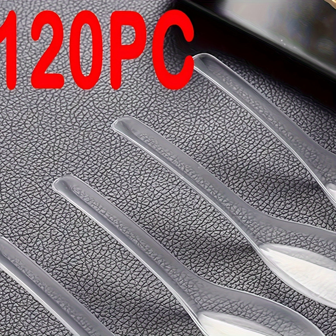 120-Pack Clear Plastic Dessert Spoons Disposable Utensils for Food Service and Events