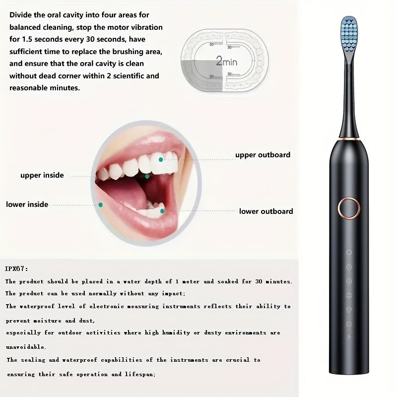 Electric Toothbrush for Adults with Whitening and Rechargeable Battery